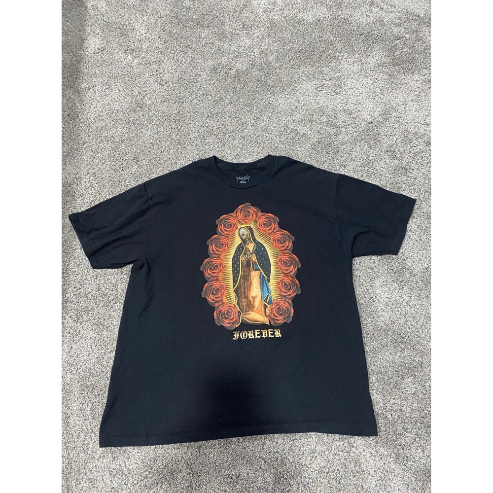 Yours Truly Graphic Tee Mens XL Black Excellent Virgin Mary Rose Forever Shirt